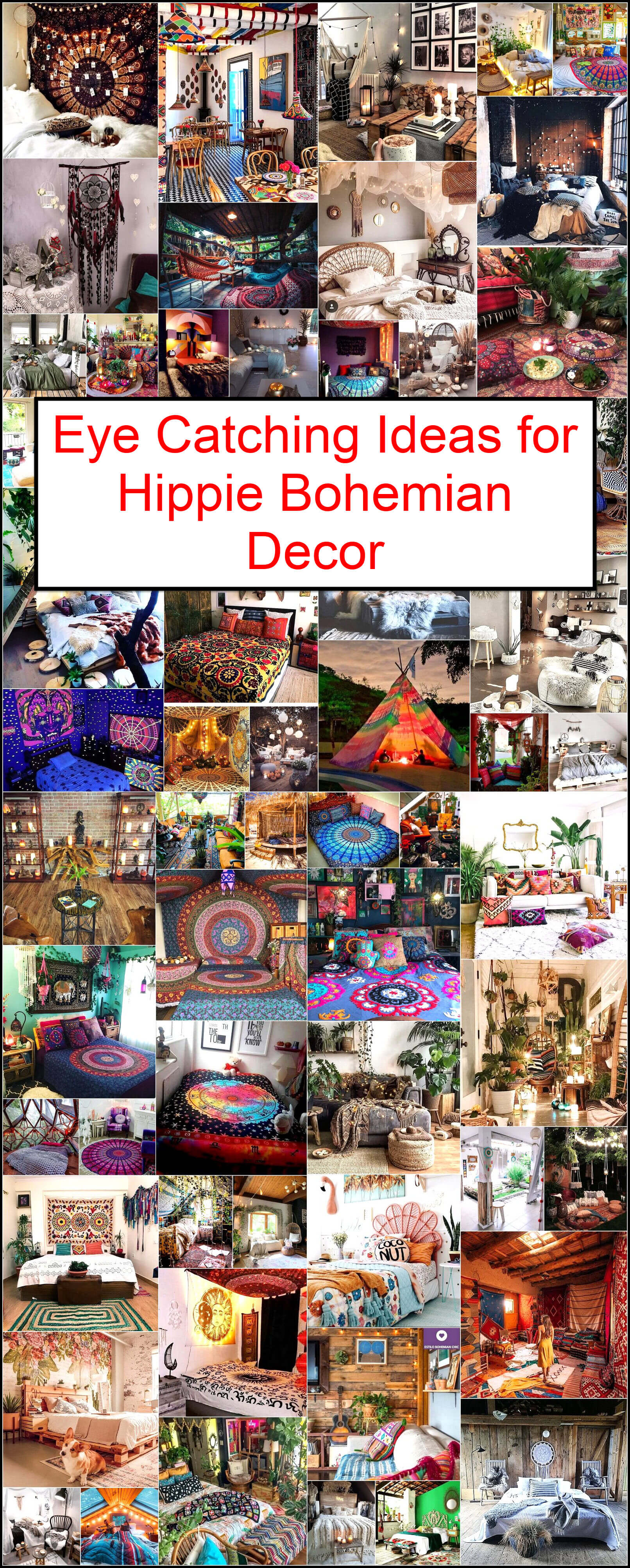 Eye Catching Ideas for Hippie Bohemian Decor