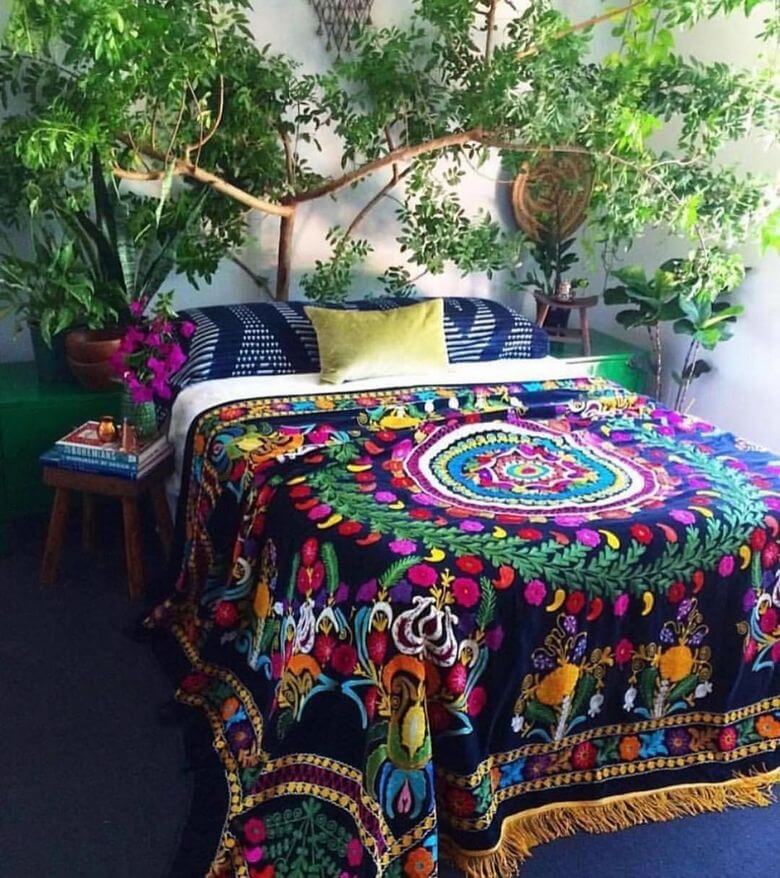 hippie boho style bedroom (25)