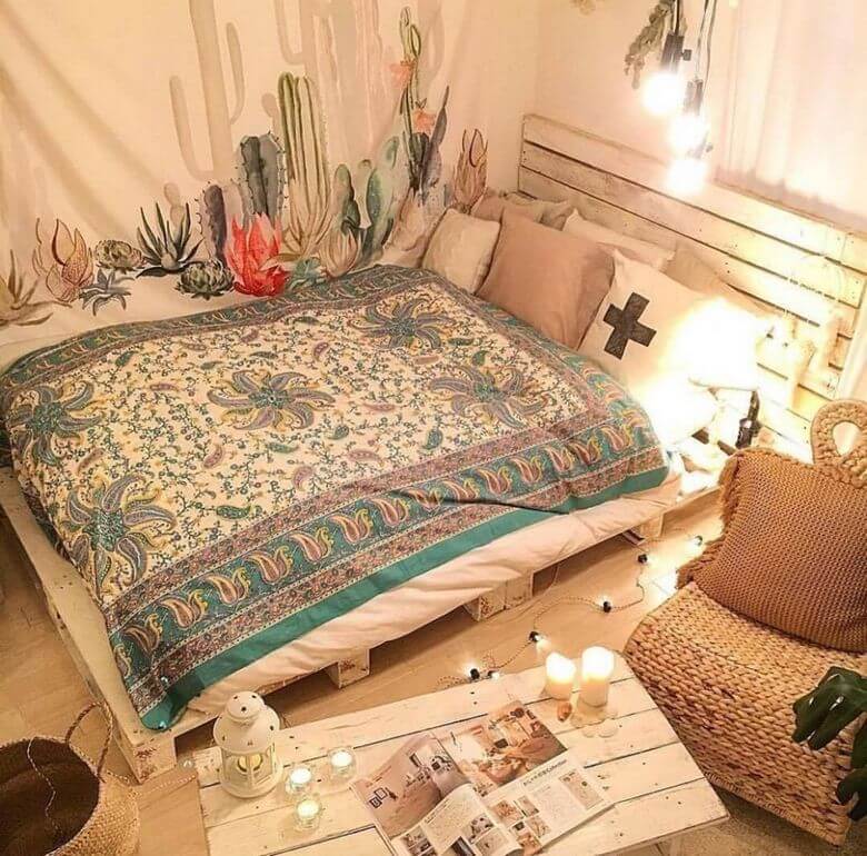 hippie boho style bedroom (27)