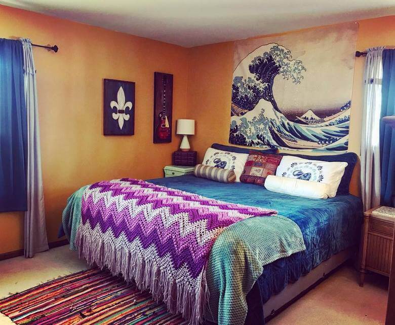 hippie boho style bedroom (30)