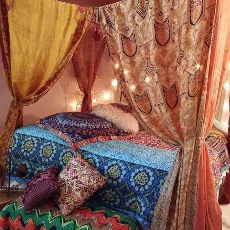 hippie boho style bedroom (32)