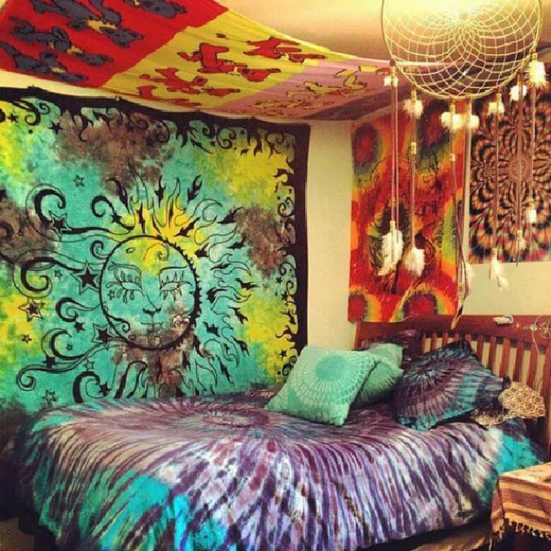 hippie boho style bedroom (34)