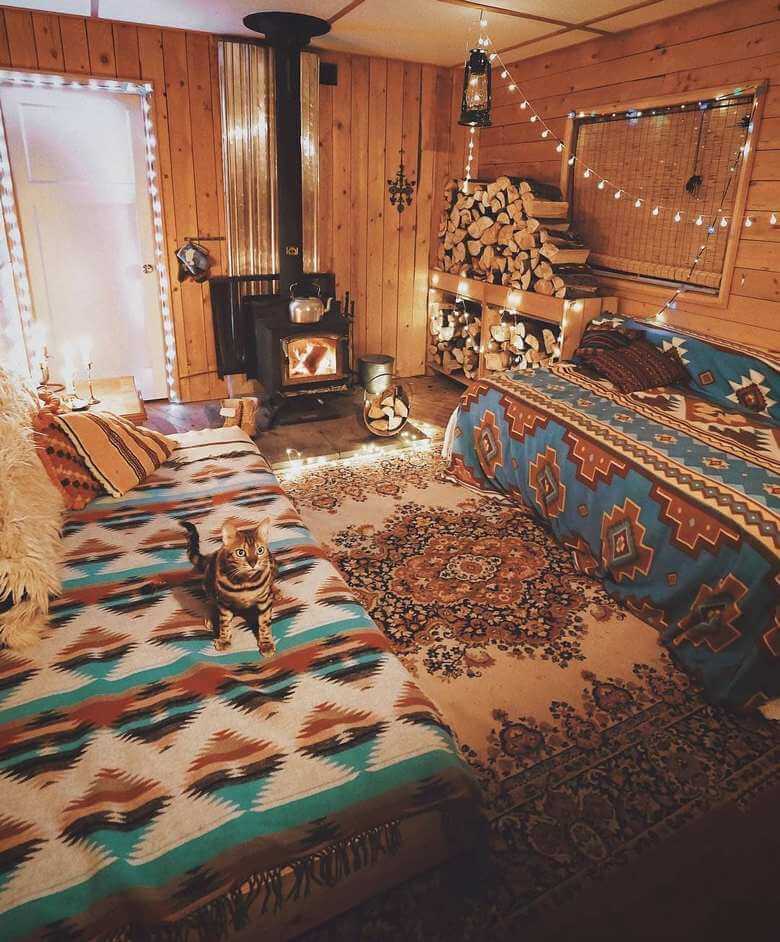 hippie boho style bedroom (47)