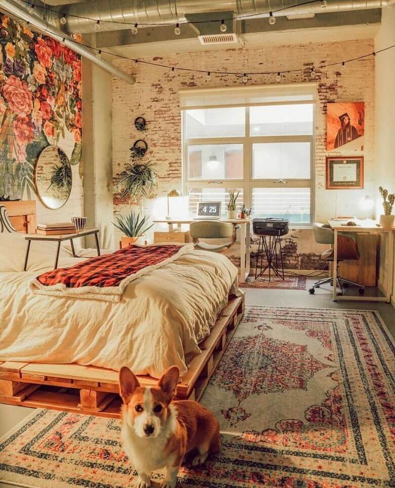 hippie boho style bedroom (57)