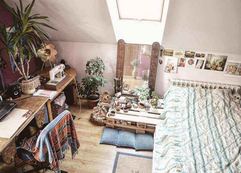 hippie boho style bedroom (59)