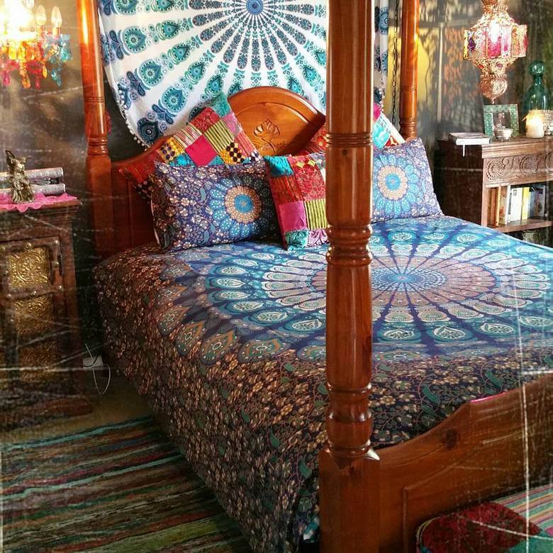 hippie boho style bedroom (62)