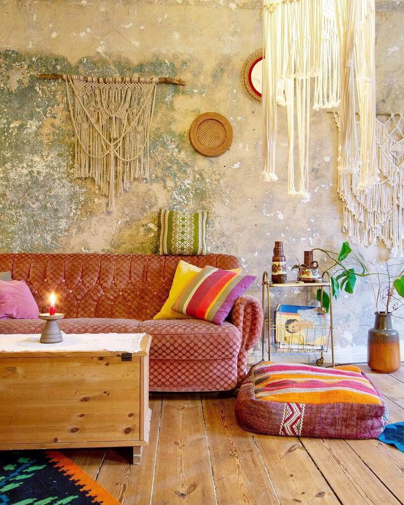 Boho Living Room Design and Decor Ideas | Hippie Boho Style