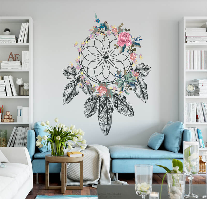 boho wall mural