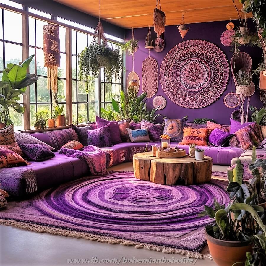 bohemian style living room decor (29)