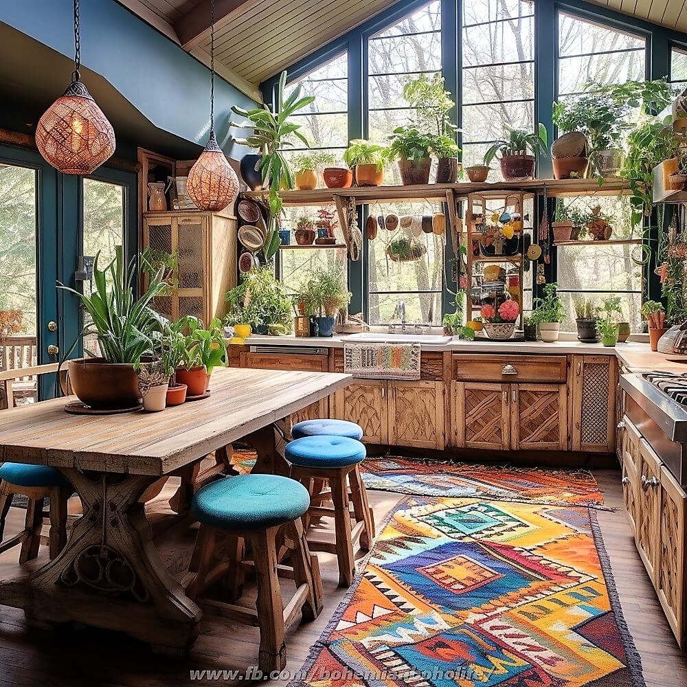 Groovy Vibes in the Kitchen: Embracing Hippie and Boho Style Decor
