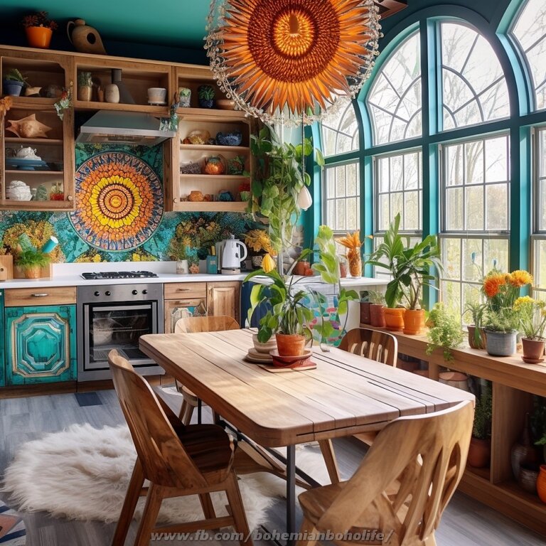 Groovy Vibes in the Kitchen: Embracing Hippie and Boho Style Decor ...