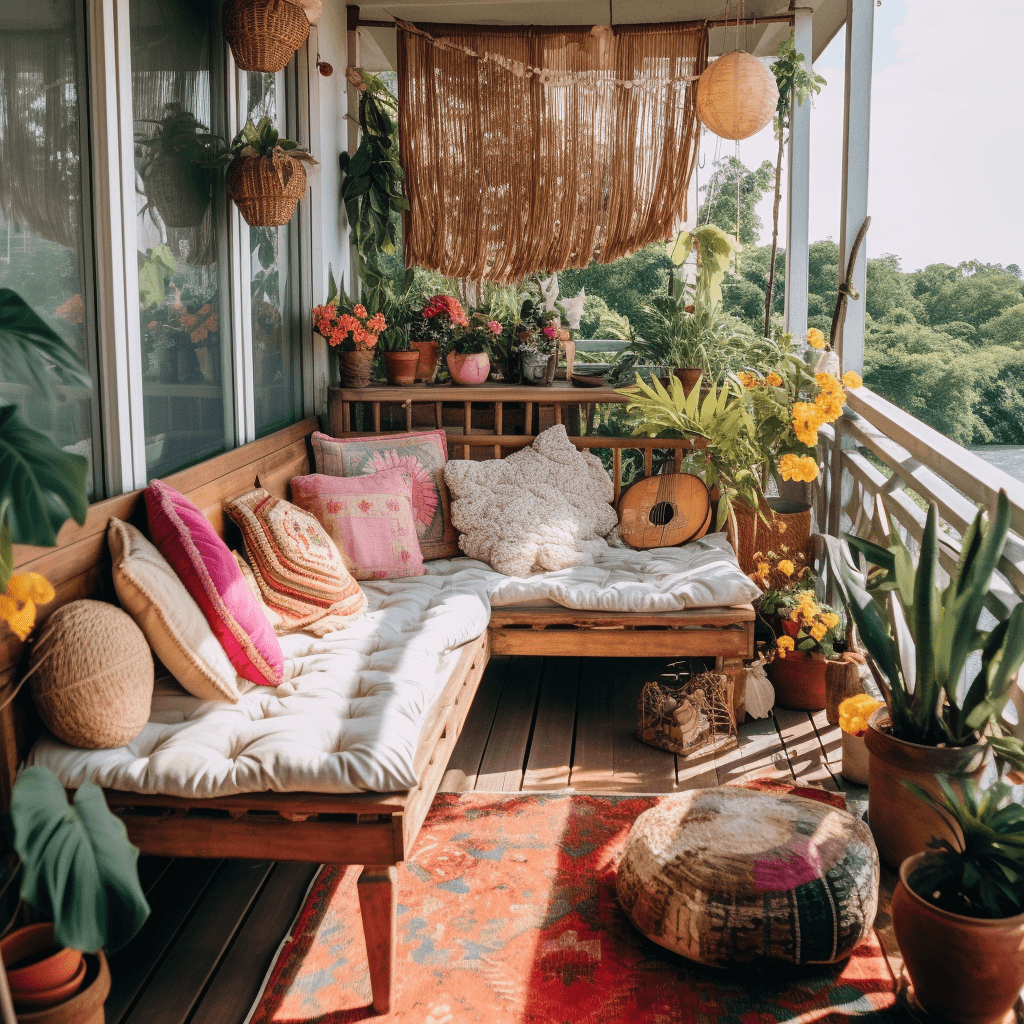 Bohemian Balcony Decor Ideas for a Boho Paradise (28)