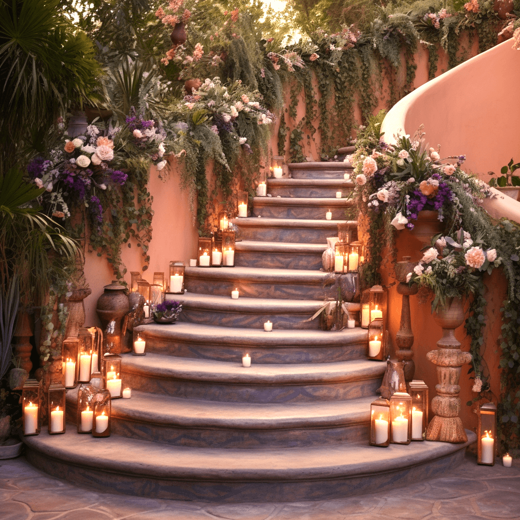 Boho-Style Outdoor Garden Stairs for a Whimsical Escape (11)