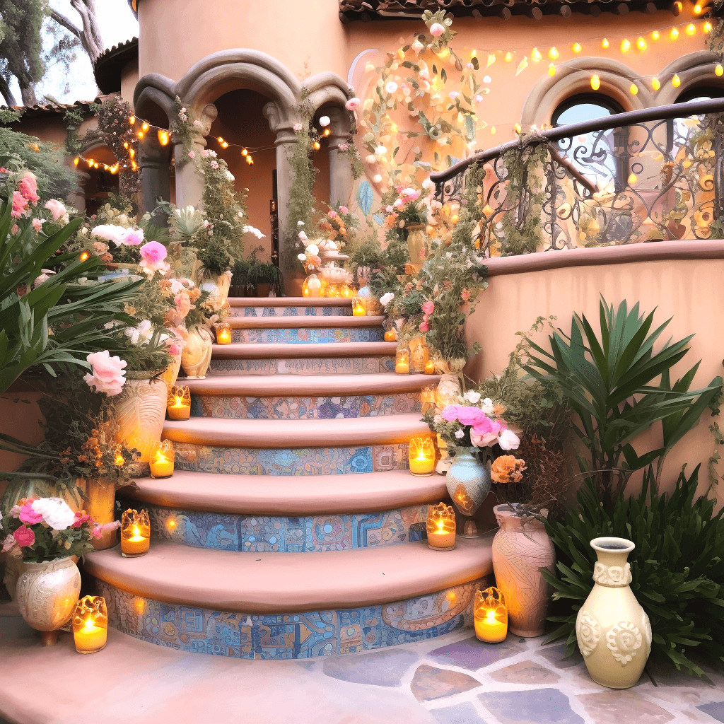 Boho-Style Outdoor Garden Stairs for a Whimsical Escape (21)