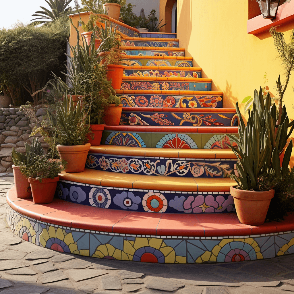 Boho-Style Outdoor Garden Stairs for a Whimsical Escape (5)