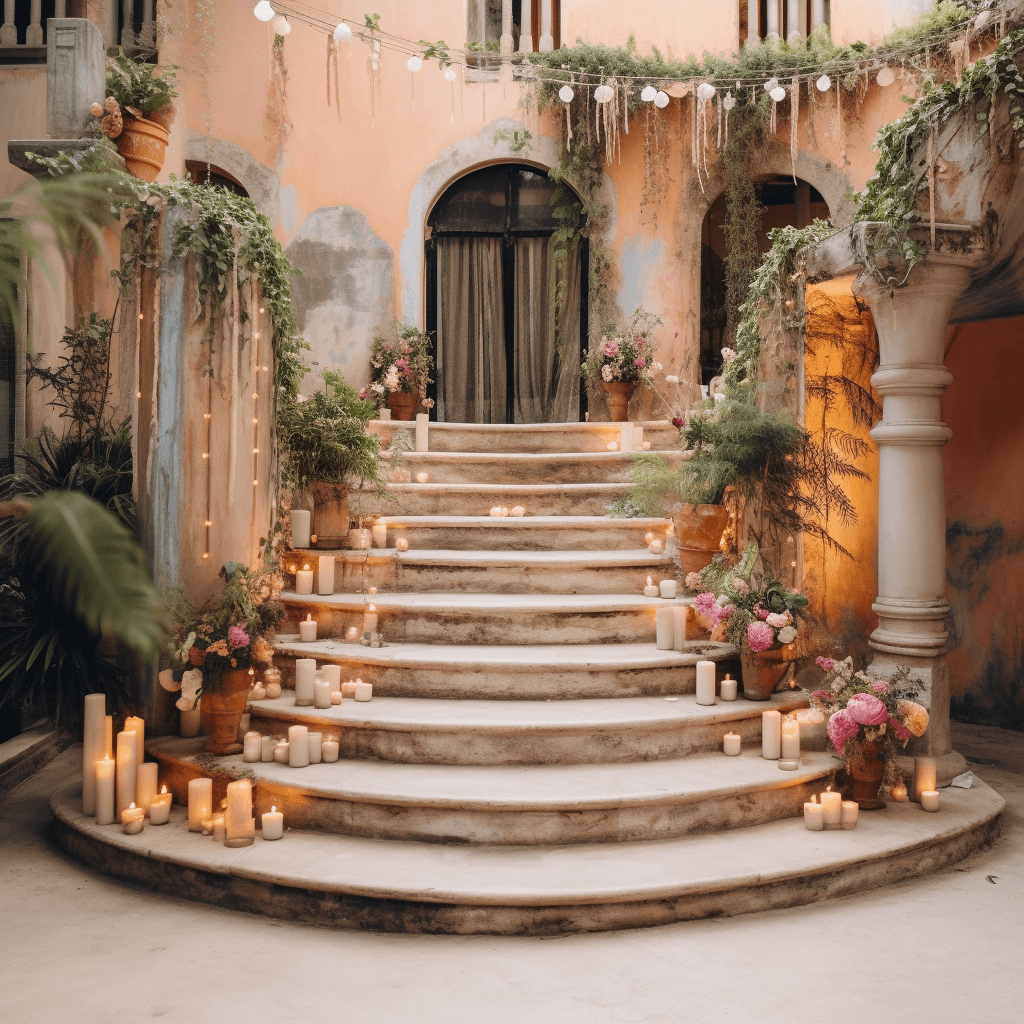 Boho-Style Outdoor Garden Stairs for a Whimsical Escape (9)