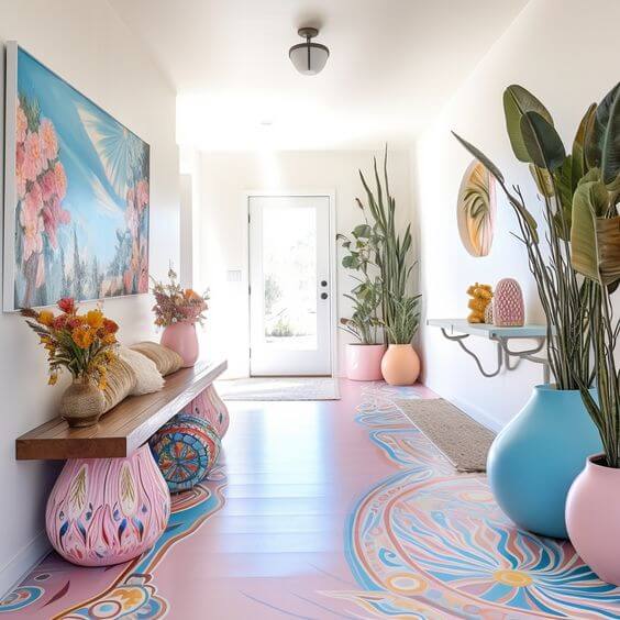 Wanderlust Meets Home Boho Hallway Design Tips (6)