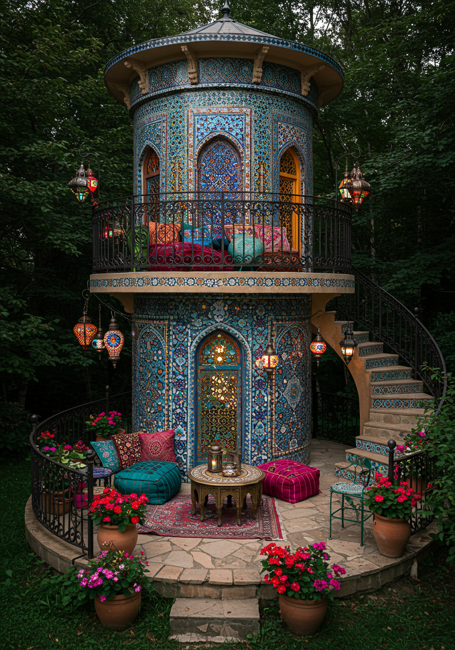 Hippie Dreams Built Round A Whimsical Home Full of Colorful & Soul (16)