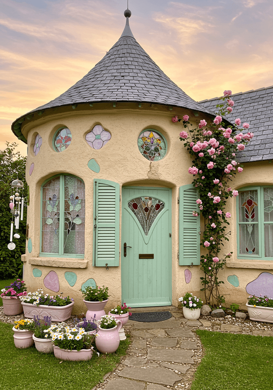 Hippie Dreams Built Round A Whimsical Home Full of Colorful & Soul (22)