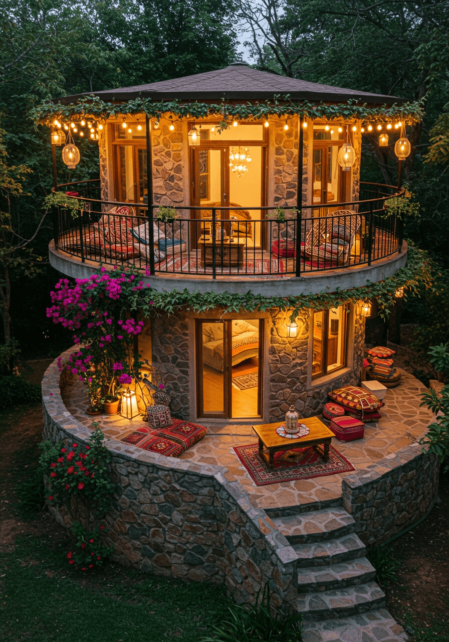 Hippie Dreams Built Round A Whimsical Home Full of Colorful & Soul (9)